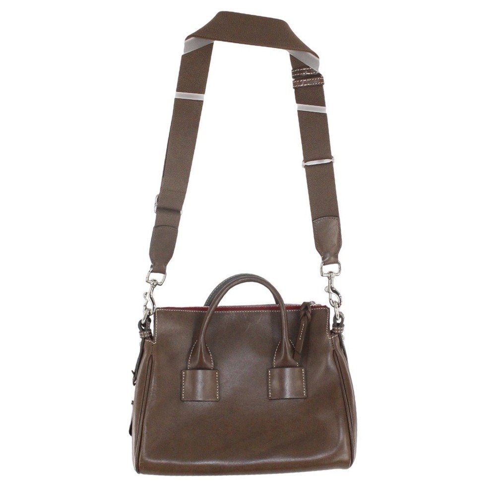Dooney & Bourke Satchel Handbag Leather Crossbody Brown - Picture 5 of 16